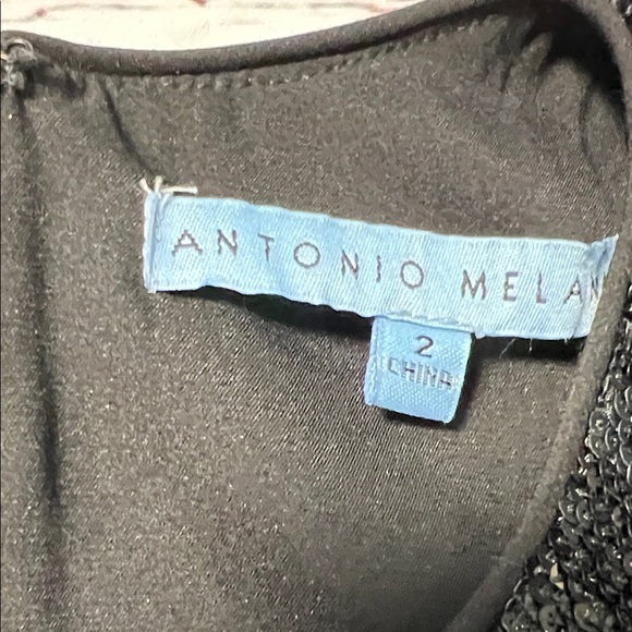 ANTONIO MELANI Black Sequin Blouse - Picture 2 of 9